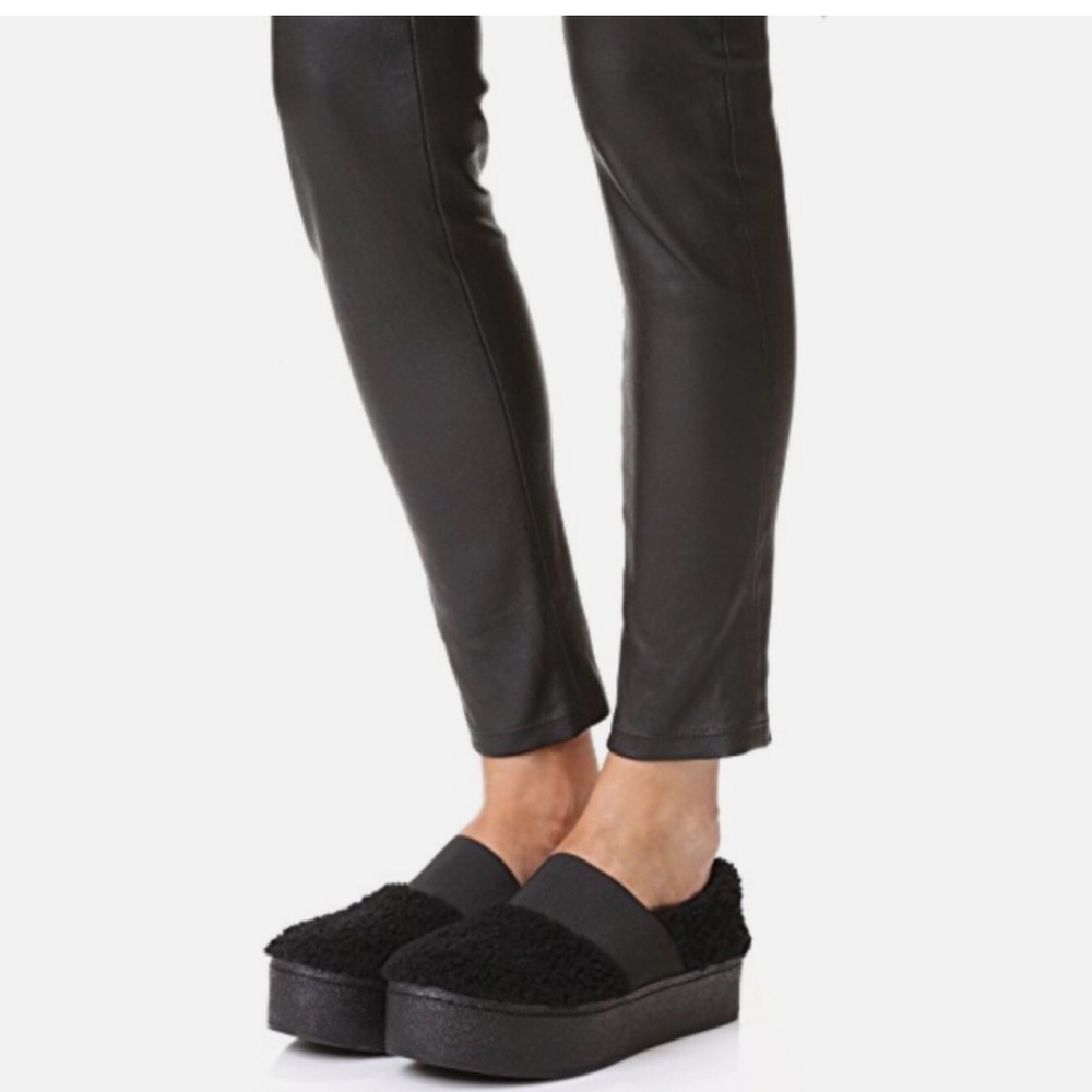 NEW with box Org.$325 OPENING CEREMONY shearling & elastic platform sneakers IT